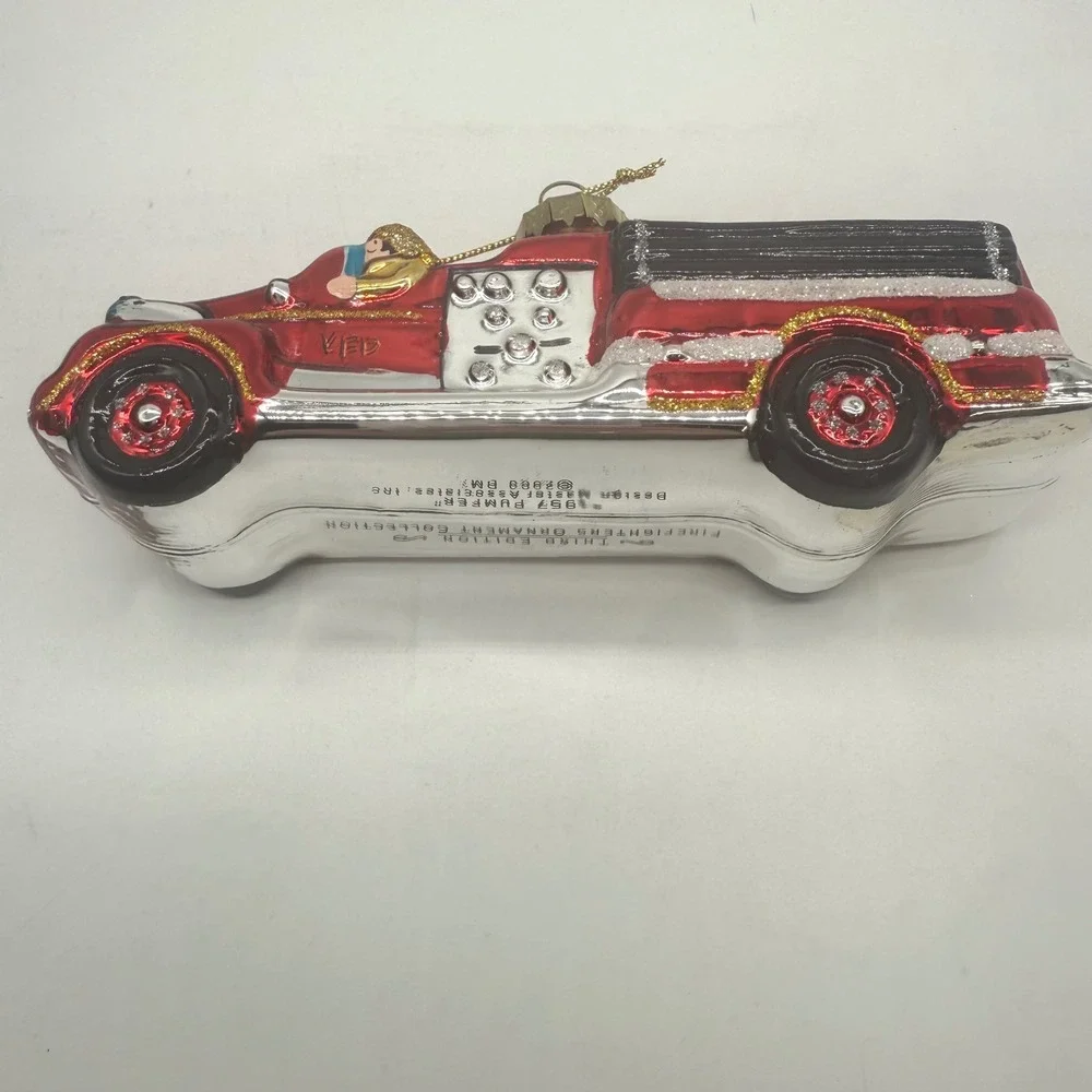 Firefighters Ornament‎ Collection 1957 Pumper blown glass Fire Truck 3rd Edition